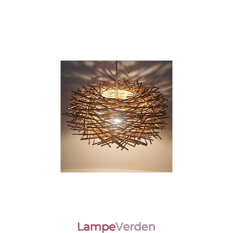Moderne landdistrikter Cany Art Vævet Rattan Single Head Droplight Lampe