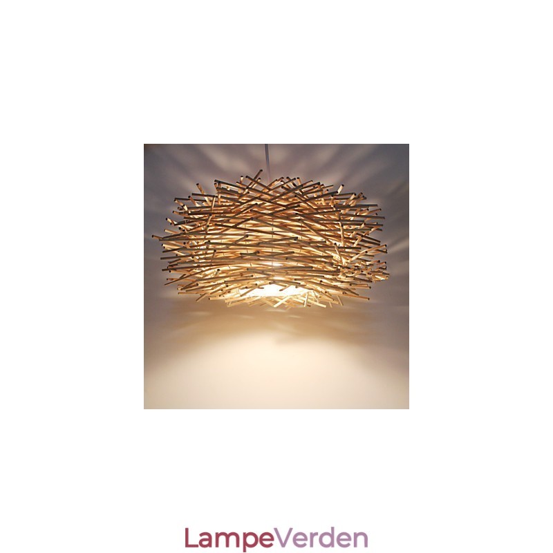 Moderne landdistrikter Cany Art Vævet Rattan Single Head Droplight Lampe