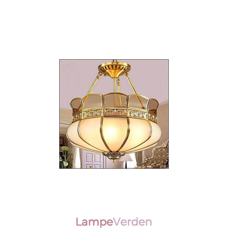 Den klassiske kobber semi loftslampe Copper Porch