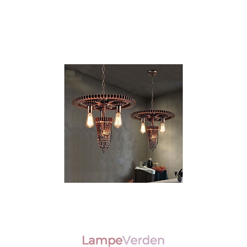 Industriel Wind Cafe Studio Gear Tre hovedlampe