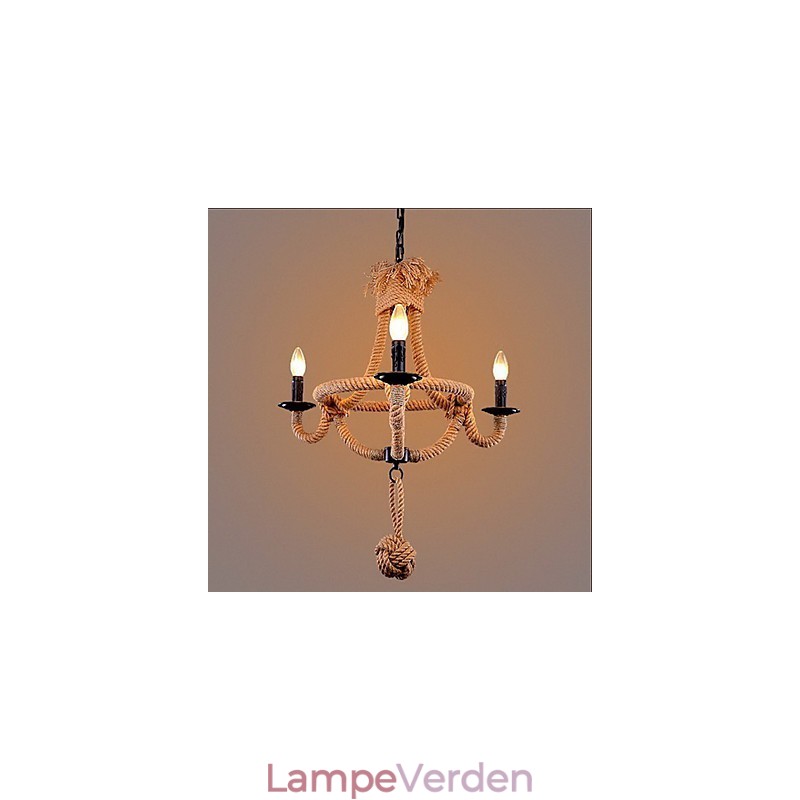 Traditionel klassisk rustik Lodge vintage retro landmaleri metal lysekrone