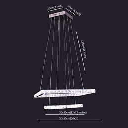 Moderne moderne Crystal Metal Pendel Light
