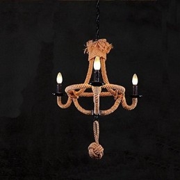Traditionel klassisk rustik Lodge vintage retro landmaleri metal lysekrone
