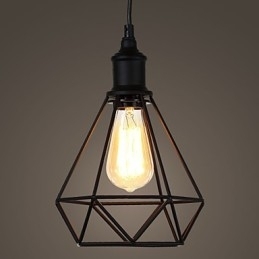 Amerikansk lille stål fuglebur Pendel Vintage Retro DIY Drop Light Industriel belysningsarmatur til hjemmet