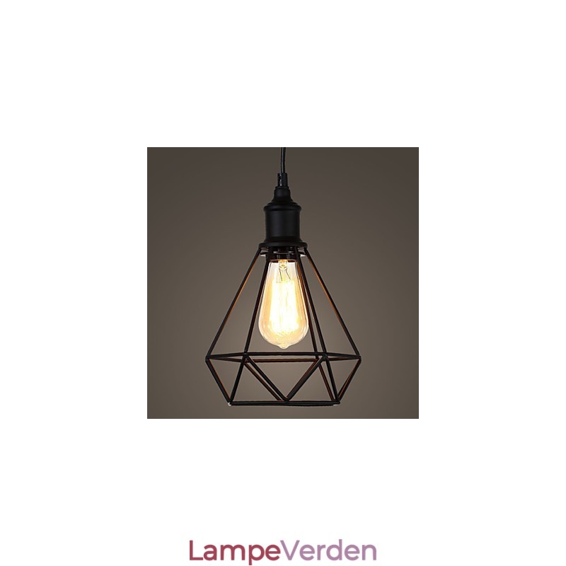Amerikansk lille stål fuglebur Pendel Vintage Retro DIY Drop Light Industriel belysningsarmatur til hjemmet