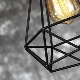 Amerikansk lille stål fuglebur Pendel Vintage Retro DIY Drop Light Industriel belysningsarmatur til hjemmet