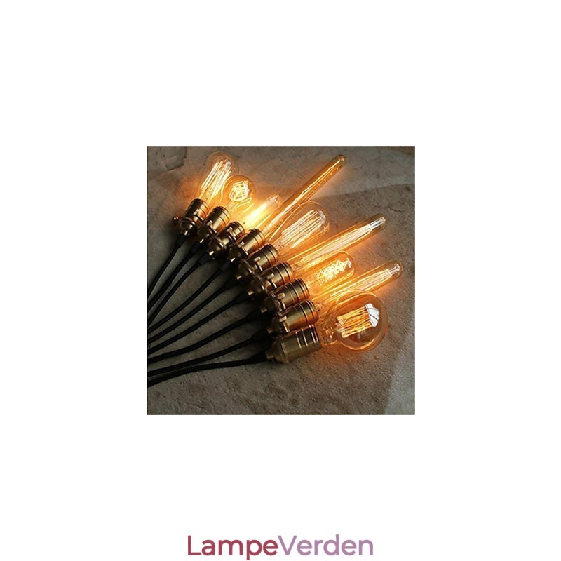 Amerikansk Retro Minimalistisk Enkelt Kobber Lysekrone Lampe