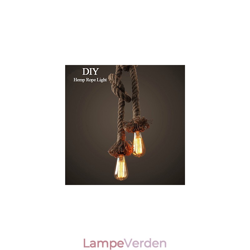 1 Light DIY Art Hemp Rope Light Creative Hemp Rope Droplight
