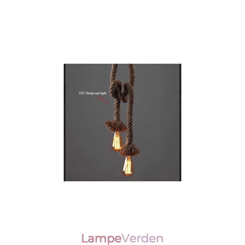 1 Light DIY Art Hemp Rope Light Creative Hemp Rope Droplight