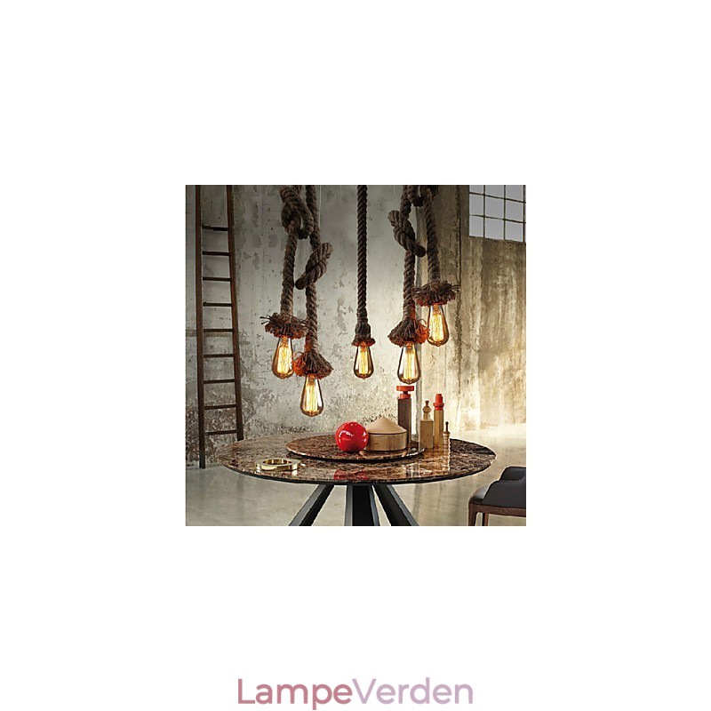 1 Light DIY Art Hemp Rope Light Creative Hemp Rope Droplight