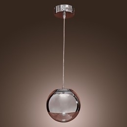 Moderne moderne globe mini stil krom metal pendel