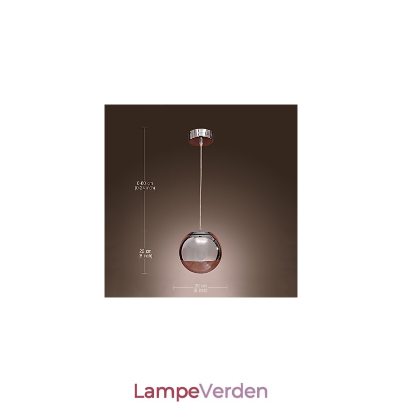 Moderne moderne globe mini stil krom metal pendel