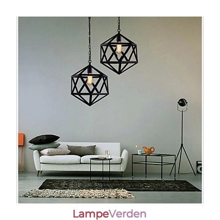 Retro industriel lampe droplight hexahedron kunstnerisk originalitet smedejern Pendel Light Retro industriel lampe droplight hexahedron kunstnerisk originalitet smedejern Pendel Light