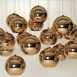 Creative Simple Glass Nordic Retro Galvanisering Kugle Pendel Light