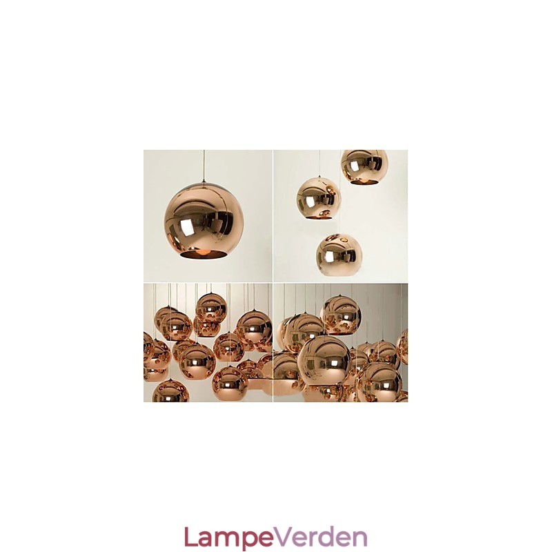 Creative Simple Glass Nordic Retro Galvanisering Kugle Pendel Light