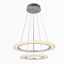 Moderne pendant lys loft hængende lysekrone lampe armaturer med 2 ringe