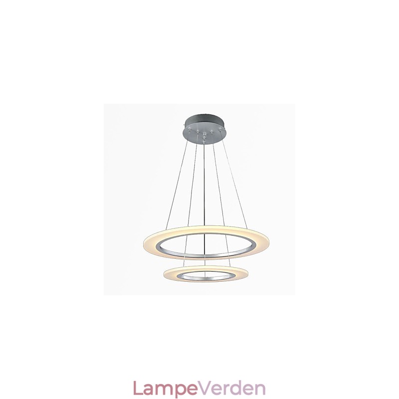 Moderne pendant lys loft hængende lysekrone lampe armaturer med 2 ringe