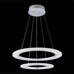 Moderne pendant lys loft hængende lysekrone lampe armaturer med 2 ringe