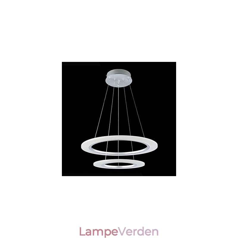 Moderne pendant lys loft hængende lysekrone lampe armaturer med 2 ringe