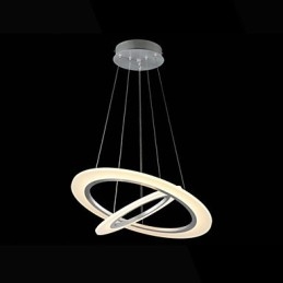 Moderne pendant lys loft hængende lysekrone lampe armaturer med 2 ringe