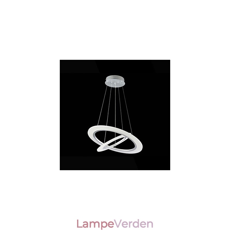 Moderne pendant lys loft hængende lysekrone lampe armaturer med 2 ringe