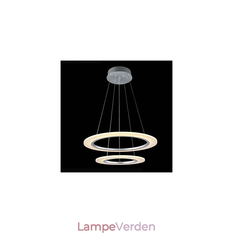 Moderne pendant lys loft hængende lysekrone lampe armaturer med 2 ringe