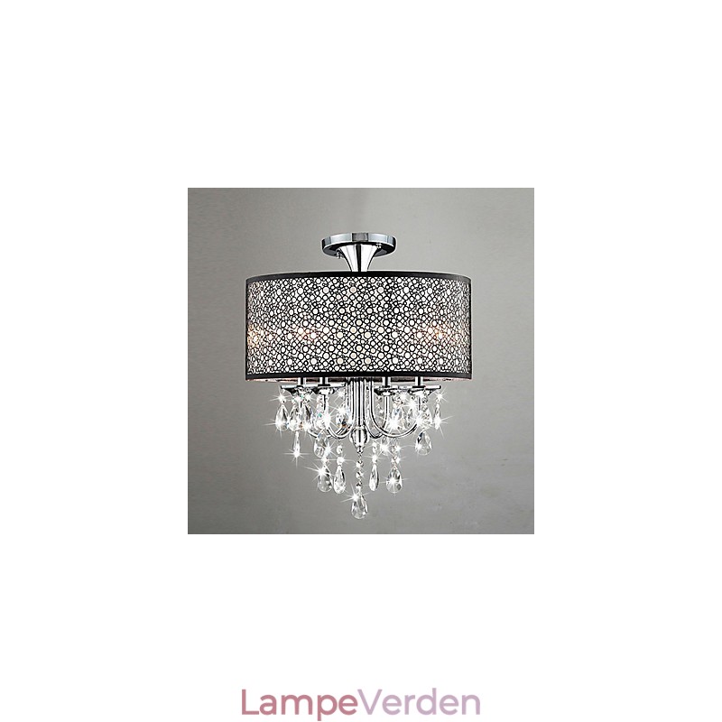 Moderne moderne trommekrystal Mini-stil krom lysekrone