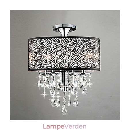 Moderne moderne trommekrystal Mini-stil krom lysekrone Moderne moderne trommekrystal Mini-stil krom lysekrone