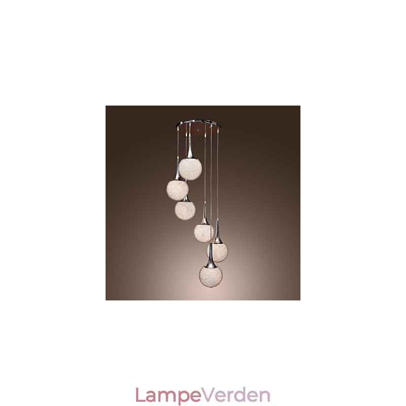 Moderne moderne Globe galvaniseret metal Flush Mount