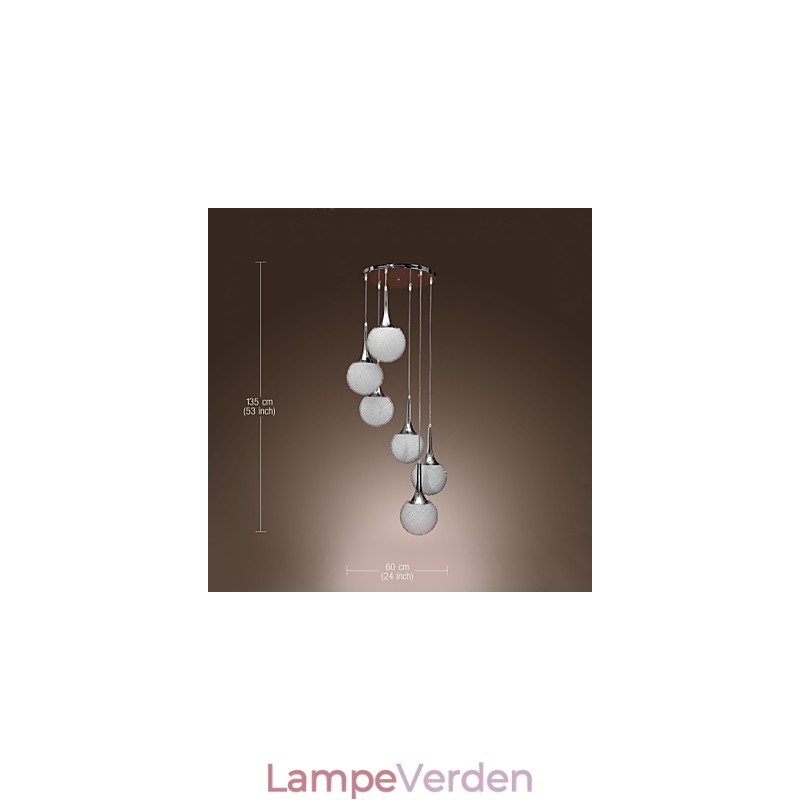 Moderne moderne Globe galvaniseret metal Flush Mount