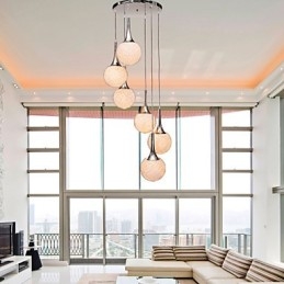 Moderne moderne Globe galvaniseret metal Flush Mount