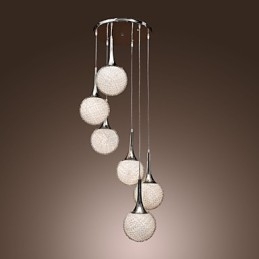 Moderne moderne Globe galvaniseret metal Flush Mount