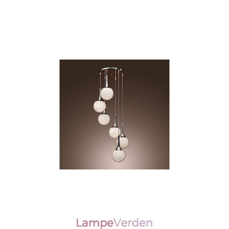 Moderne moderne Globe galvaniseret metal Flush Mount