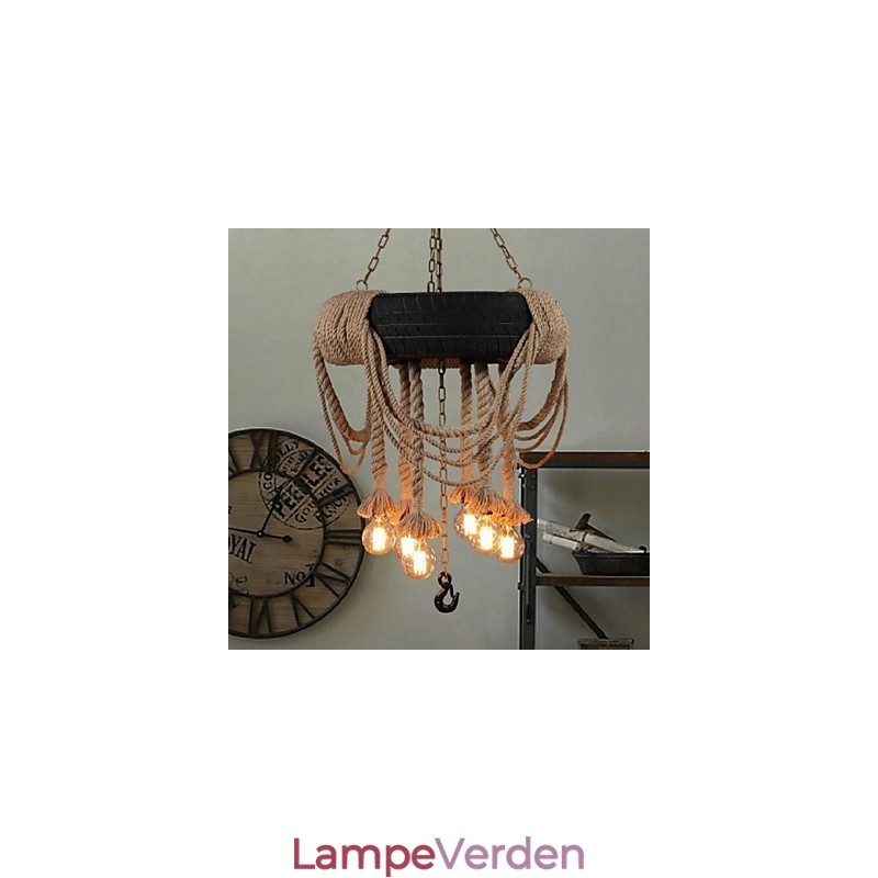 Vintage maleri plast pendel lys