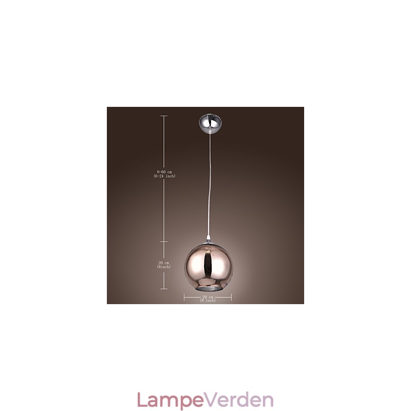 60 Modern Contemporary Globe galvaniseret metal pendel