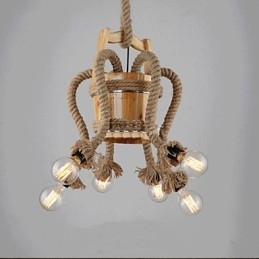 Træfad lysekrone kreativ lampe