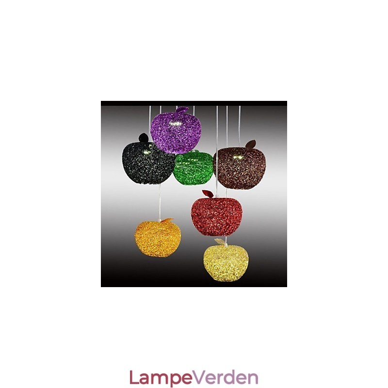 Vævet aluminiums lysekrone med syv hovedlampe æble