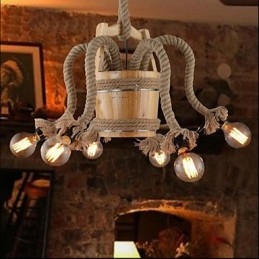 Træfad lysekrone kreativ lampe