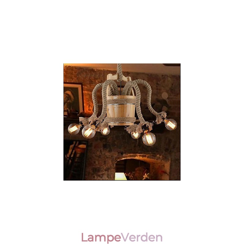 Træfad lysekrone kreativ lampe