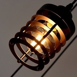 Vintage Edison Multiple Justerbar DIY Loftlampe Lys Pendel Belysning Lysekrone Moderne Chic Industriel Spisestue