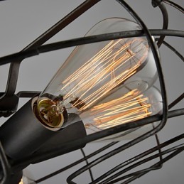 Loft Vintage Creative Lighting Lamper Amerikansk Country Style Minimalistisk Iron Industrial Fan Lysekrone