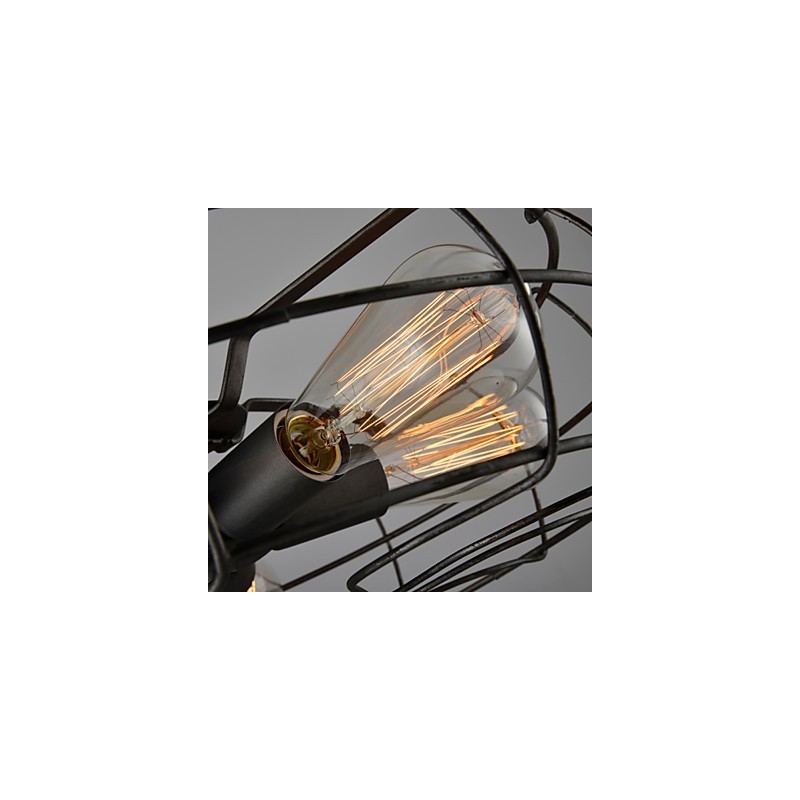Loft Vintage Creative Lighting Lamper Amerikansk Country Style Minimalistisk Iron Industrial Fan Lysekrone