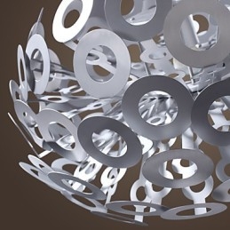 Moderne pendellampe i cirkel fremhævet lampeskærm