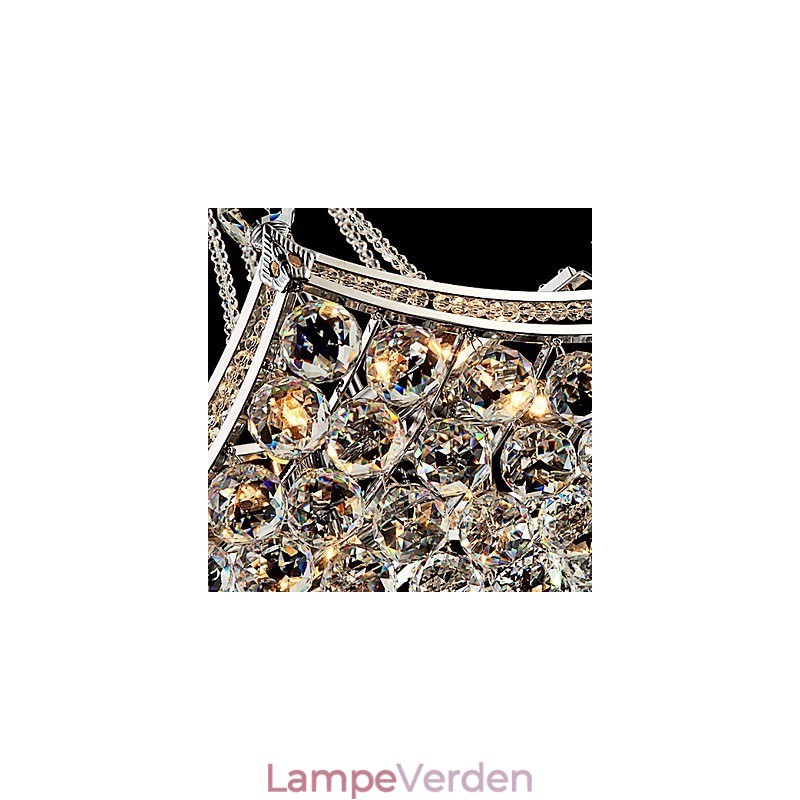 Moderne moderne krystal galvaniseret metal pendellampe