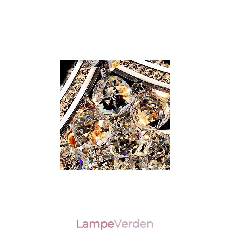 Moderne moderne krystal galvaniseret metal pendellampe