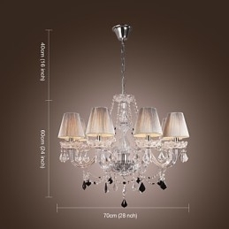 Lysekrone Krystal Luksus Modern Living 8 Lys