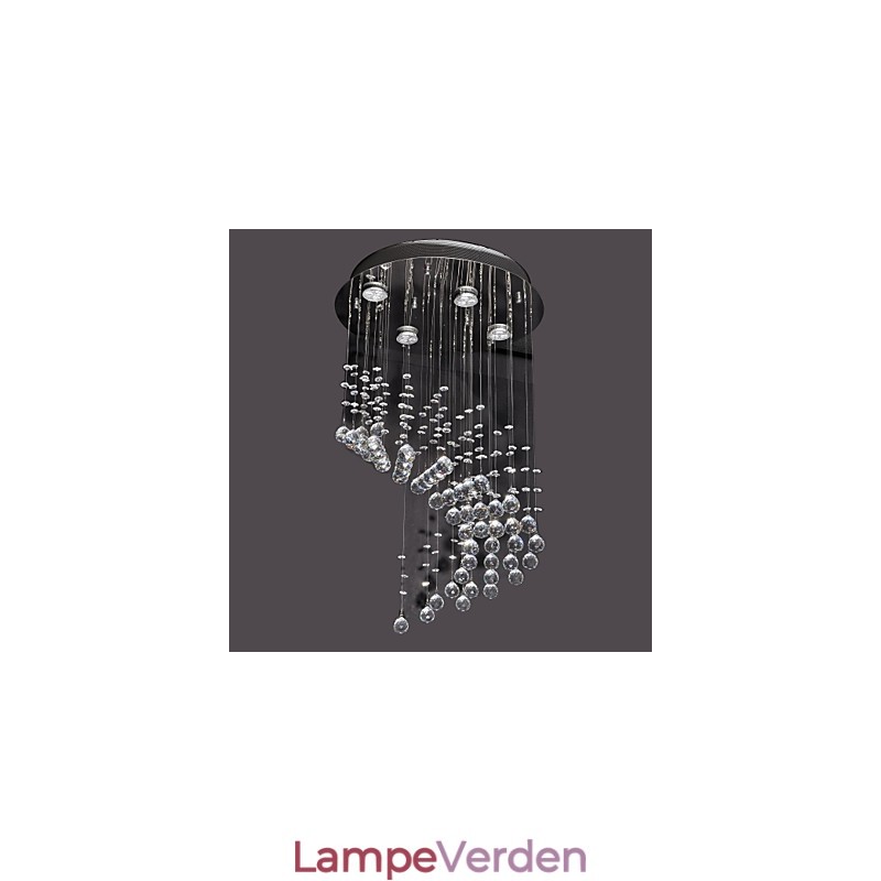 Moderne moderne krystal krom metal flush Mount