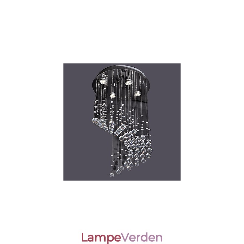 Moderne moderne krystal krom metal flush Mount