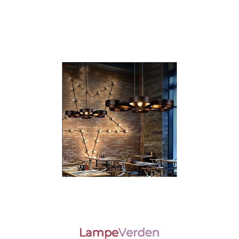 American Country Iron Industrial Wind blomst Pendel