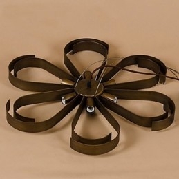 American Country Iron Industrial Wind blomst Pendel